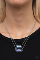 Paparazzi Double Bubble Burst - Blue Necklace