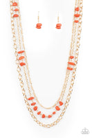 Paparazzi Artisanal Abundance - Orange Necklace