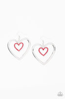 Paparazzi Heart Candy Couture - Red Earrings