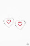 Paparazzi Heart Candy Couture - Red Earrings