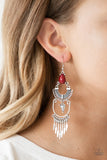 Paparazzi Progressively Pioneer - Red Earrings