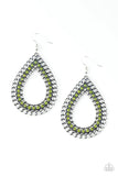 Paparazzi Mechanical Marvel - Green Earrings