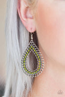 Paparazzi Mechanical Marvel - Green Earrings