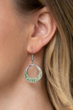 Paparazzi Socialite Luster - Green Earrings