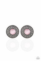 Paparazzi Fine Flora - Pink Post Earrings