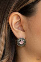 Paparazzi Fine Flora - Pink Post Earrings