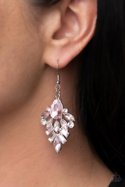 Paparazzi Stellar-escent Elegance - Pink Earrings