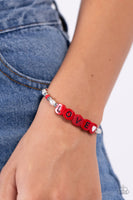 Paparazzi Love Language - Red Bracelet