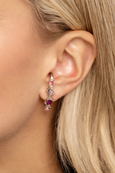 Paparazzi Trendy Twists - Pink Post Earrings