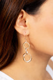 Paparazzi Metro Machinery - Rose Gold Earrings