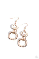 Paparazzi Metro Machinery - Rose Gold Earrings