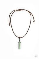 Paparazzi Comes Back ZEN-fold - Green Necklace