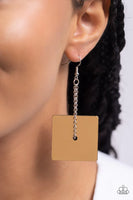 Paparazzi Block Party Posh - Gold Earrings