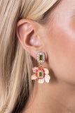 Paparazzi Colorful Clippings - Green Clip-On Earrings