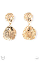 Paparazzi Metro Mermaid - Gold Clip-On Earrings