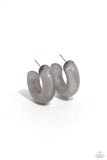 Paparazzi Acrylic Acclaim - Silver Hoop Earring