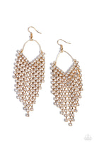 Paparazzi V Fallin’ - Gold Earrings