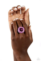 Paparazzi Glistening Grit - Pink Ring