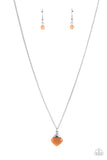 Paparazzi Gracefully Gemstone - Orange Necklace