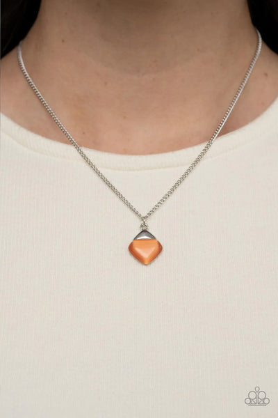 Paparazzi Gracefully Gemstone - Orange Necklace