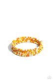 Paparazzi Coiled Candy - Yellow Bracelet