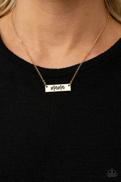 Paparazzi Blessed Mama - Gold Necklace