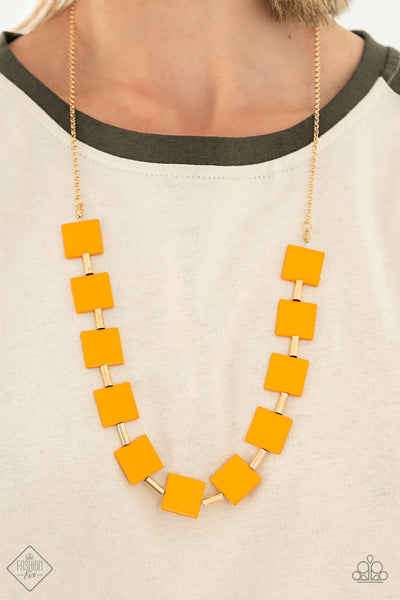 Paparazzi Hello, Material Girl - Orange Necklace