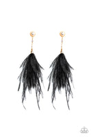 Paparazzi Vegas Vixen - Black Post Earrings