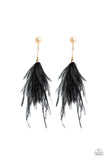 Paparazzi Vegas Vixen - Black Post Earrings