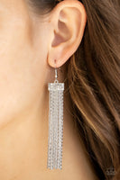 Paparazzi Twinkling Tapestry - White Earrings