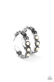 Paparazzi Anasazi Arrow - White Hoop Earrings