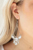 Paparazzi Bling Bouquets - White Earrings