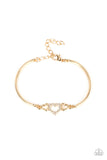 Paparazzi Cupids Confessions - Gold Bracelet