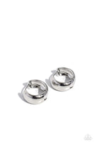 Paparazzi Hinged Halftime - Silver Hoop Earrings