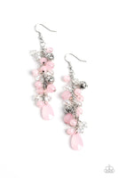 Paparazzi Cheeky Cascade - Pink Earrings