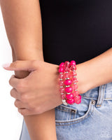 Paparazzi Colorful Charade - Pink Bracelet