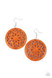 Paparazzi Ocean Canopy - Orange Earrings