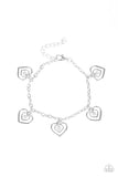 Paparazzi Unbreakable Hearts - White Bracelet