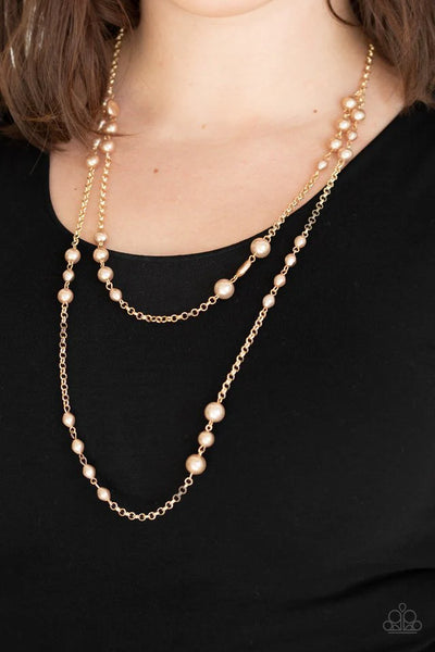 Paparazzi Pearl Promenade - Gold Necklace