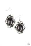 Paparazzi Easy As PIONEER - Black Earrings