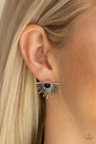 Paparazzi Starry Light - Black Post Earrings