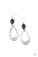 Paparazzi Badlands Baby - Black Earrings