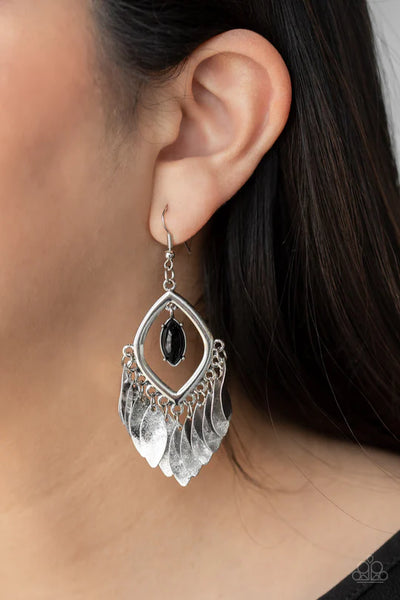 Paparazzi Sunset Soul - Black Earrings