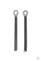 Paparazzi Dallas Debutante - Black Post Earring