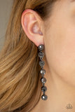 Paparazzi Dazzling Debonair - Black Post Earrings