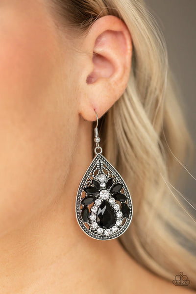 Paparazzi Candlelight Sparkle - Black Earrings