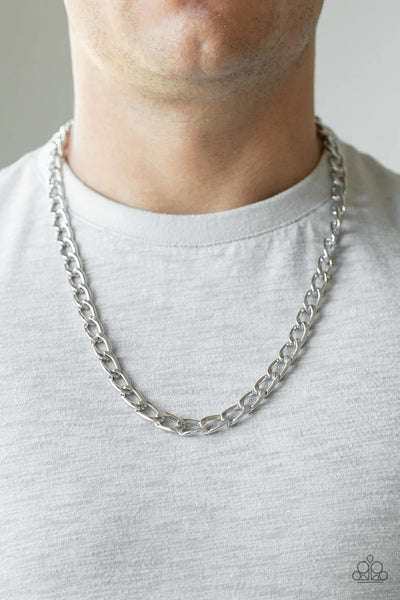 Paparazzi Big Win - Silver Men’s Necklace