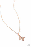 Paparazzi Midair Magic - Rose Gold Necklace