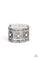 Paparazzi Fairest Filigree - White Bracelet