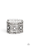 Paparazzi Fairest Filigree - White Bracelet